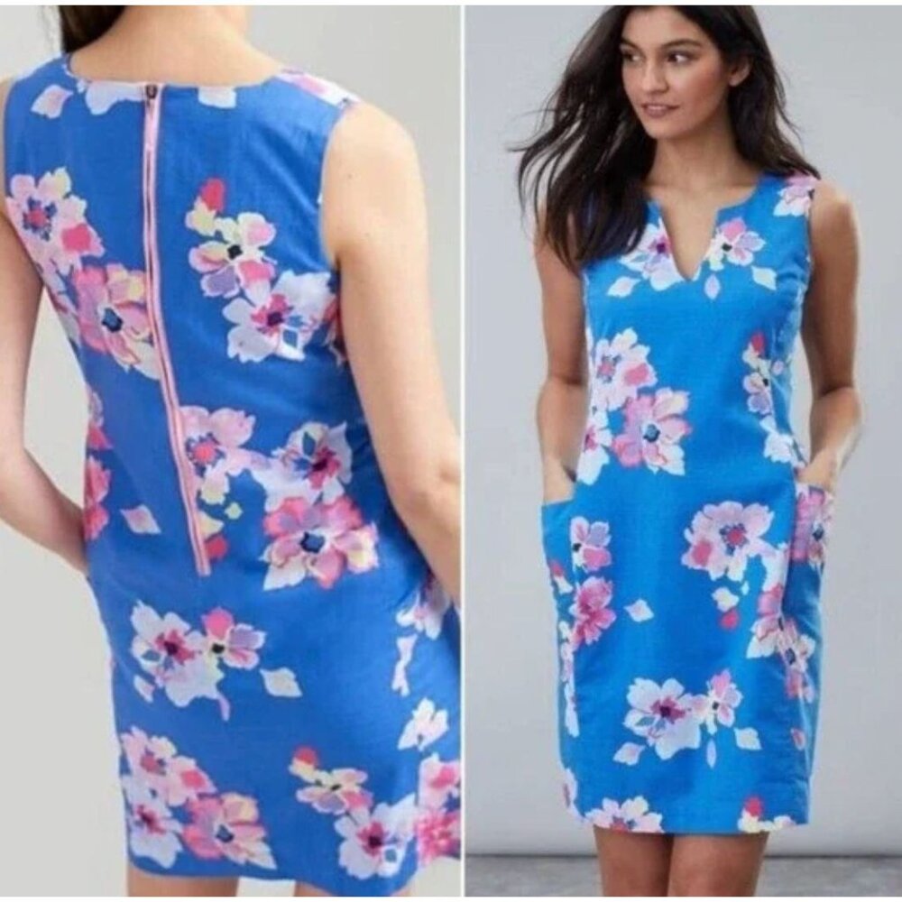 JOULES elayna linen blend floral shift dress size US 4 - Picture 7 of 7